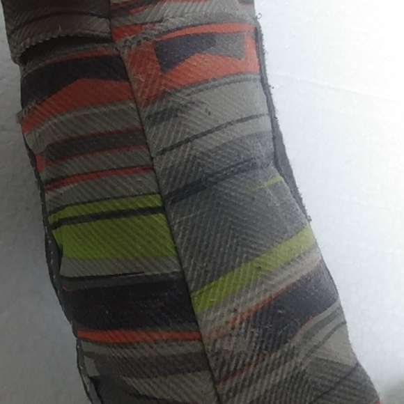 MONSTER Boys Winter Coat size 10 black, orange, and yellow stripes - Picture 13 of 15